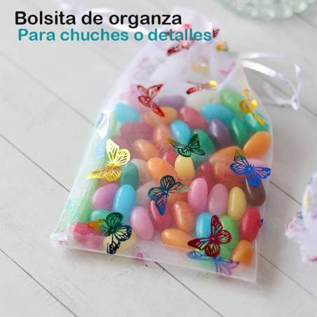 Bolsa de organza mariposa 7x8 cm - Envoltorio Regalo