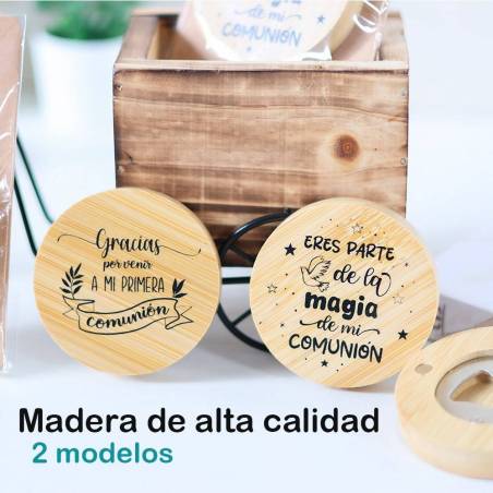 Abridor de madera con Frase de comunión - Inicio