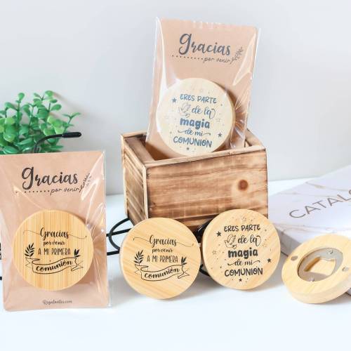 Abridor de madera con Frase de comunión - Inicio
