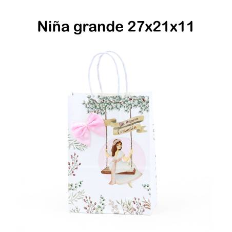 Bolsa de comunión niña Columpio con lazo - Envoltorio Regalo de comunión