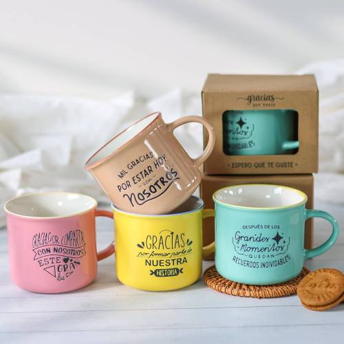 Tazas con frases pequeñas Detalles para invitados de boda - Inicio