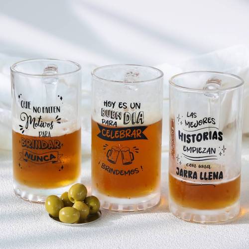 Jarra de cerveza con frases Regalos invitados boda - Inicio