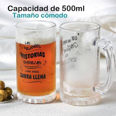 Jarra de cerveza con frases Regalos invitados boda - Inicio