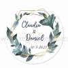 Pegatinas personalizadas con nombre y fecha para bodas - Pegatinas Y Etiquetas Personalizadas boda