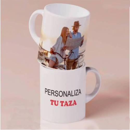 Taza personalizada barata con foto y frase - Inicio