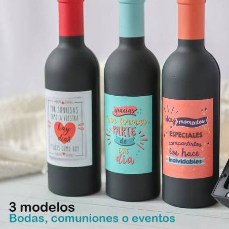 Set accesorios de vino con frases, Detalles invitados de boda - Detalles Boda Hombre