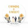 Pegatinas con pareja personalizadas para bodas. - Pegatinas Y Etiquetas Personalizadas boda