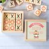 Juego 3 en raya personalizado con grabación "Galleta" Detalles invitados bautizo - Juegos personalizados de bautizo
