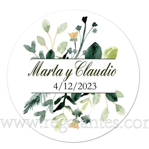 Pegatinas con nombres personalizadas para bodas - Pegatinas Y Etiquetas Personalizadas boda