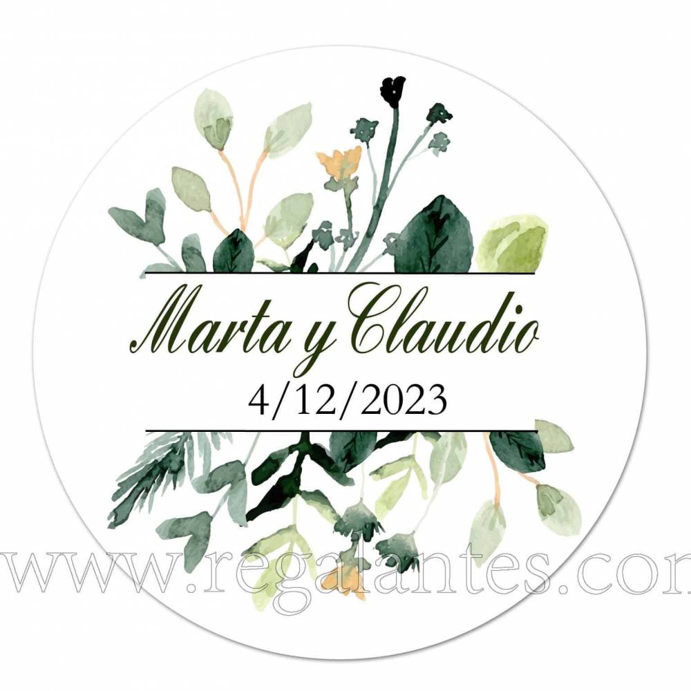 Pegatinas con nombres personalizadas para bodas - Pegatinas Y Etiquetas Personalizadas boda