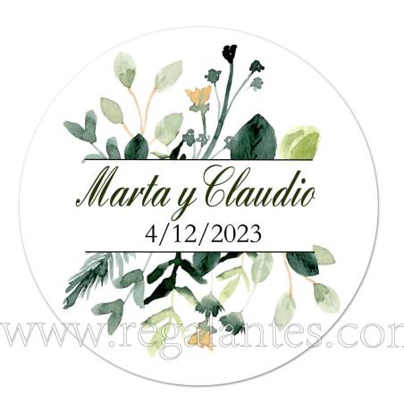 Pegatinas con nombres personalizadas para bodas - Pegatinas Y Etiquetas Personalizadas boda
