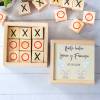 Juego 3 en raya personalizado con grabación "Gemelos Elefantes" Detalles invitados bautizo - Juegos personalizados de bautizo