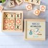 Juego 3 en raya personalizado con grabación "Noche" Detalles invitados bautizo - Juegos personalizados de bautizo