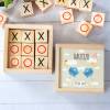 Juego 3 en raya personalizado con grabación "Gemelos Nubes" Detalles invitados bautizo - Juegos personalizados de bautizo