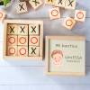 Juego 3 en raya personalizado con grabación "Bebé Niña" Detalles invitados bautizo - Juegos personalizados de bautizo