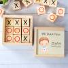 Juego 3 en raya personalizado con grabación "Bebé Niño" Detalles invitados bautizo - Juegos personalizados de bautizo