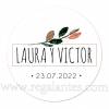 Pegatina sencilla personalizada para bodas - Pegatinas Y Etiquetas Personalizadas boda