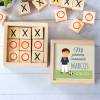 Juego 3 en raya personalizado con grabación "Marcos Fútbol" Detalles invitados comunión - Juegos personalizados de comunión