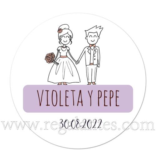 Pegatina personalizada de bodas - Pegatinas Y Etiquetas Personalizadas boda