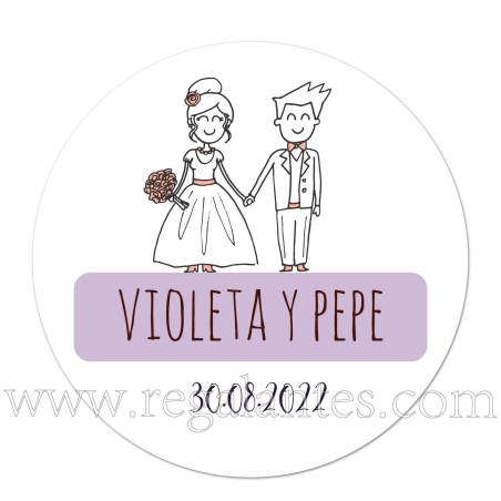 Pegatina personalizada de bodas - Pegatinas Y Etiquetas Personalizadas boda