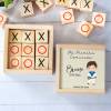 Juego 3 en raya personalizado con grabación "Beige Niño" Detalles invitados comunión - Juegos personalizados de comunión