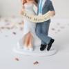 Figura para Tarta de Boda “Just Married” de 17 cm, Muñecos de Novios Originales para Decoración de Pastel - Figuras tarta