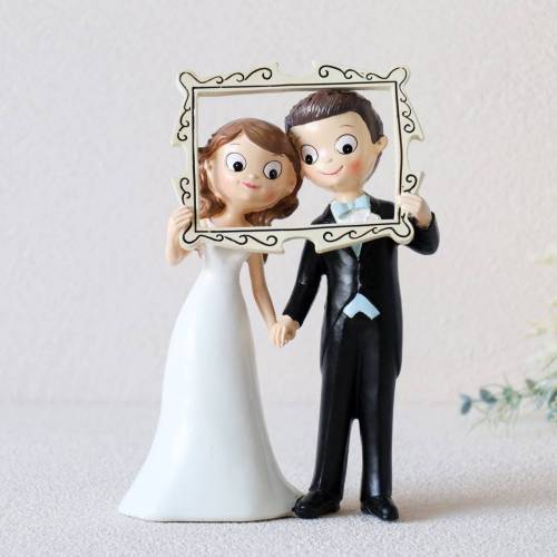 Figura Novios para Tarta de Boda, Decoración de Tarta de 23 cm - Figuras tarta