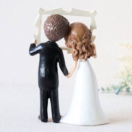 Figura Novios para Tarta de Boda, Decoración de Tarta de 23 cm - Figuras tarta