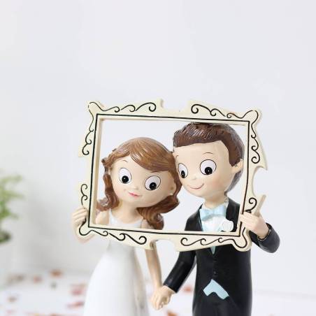 Figura Novios para Tarta de Boda, Decoración de Tarta de 23 cm - Figuras tarta