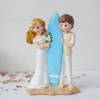 Figura Tarta Boda con Tabla de Surf, 18 cm, Muñecos Originales para Pastel de Novios - Figuras tarta