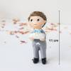 Figura Decorativa Niño Comunión con Cojín de Anillos, 11 cm, Muñeco para Tarta - Figuras tarta
