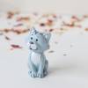 Figura Gato Azul Decorativa, 5 cm, Detalle Original para Tarta de Comunión, Boda o Bautizo - Figuras tarta