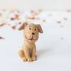 Figura Decorativa Perro Marrón, 7 cm, Detalle Original para Comunión, Bautizo o Boda - Figuras tarta