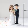 Figura Novios Tarta Boda con Copas Doradas, 19,5 cm, Adorno Tarta Pastel - Figuras tarta