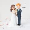 Figura Novios Tarta Boda con Copas Doradas, Novio rubio, 19,5 cm, Adorno Tarta Pastel - Figuras tarta
