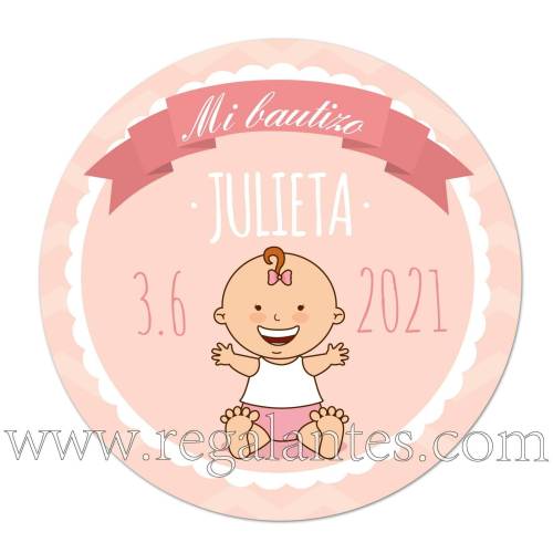 Pegatinas personalizadas para bautizo de niña - Pegatinas Y Etiquetas Personalizadas Bautizo