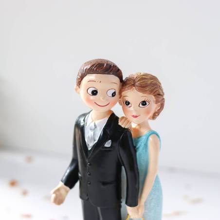 Figura para tarta de boda Bodas de plata 25 aniversario - Figuras tarta