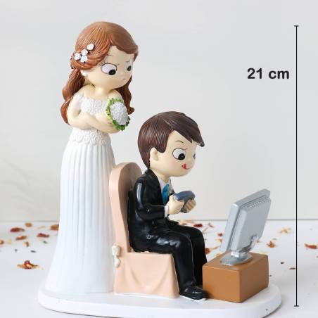 Figura para tarta de boda Videojuego - Figuras tarta