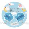 Pegatinas personalizadas de bautizo para niños gemelos o mellizos - Pegatinas Y Etiquetas Personalizadas Bautizo