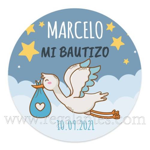 Pegatinas personalizadas para bautizos de niños - Pegatinas Y Etiquetas Personalizadas Bautizo