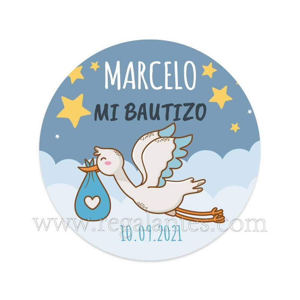 Pegatinas personalizadas para bautizos de niños - Pegatinas Y Etiquetas Personalizadas Bautizo
