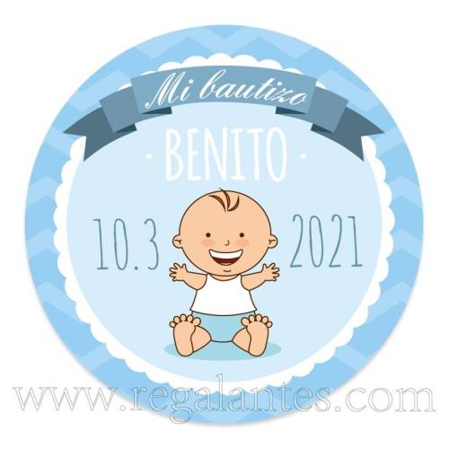 Pegatinas personalizadas para bautizo de niño - Pegatinas Y Etiquetas Personalizadas Bautizo