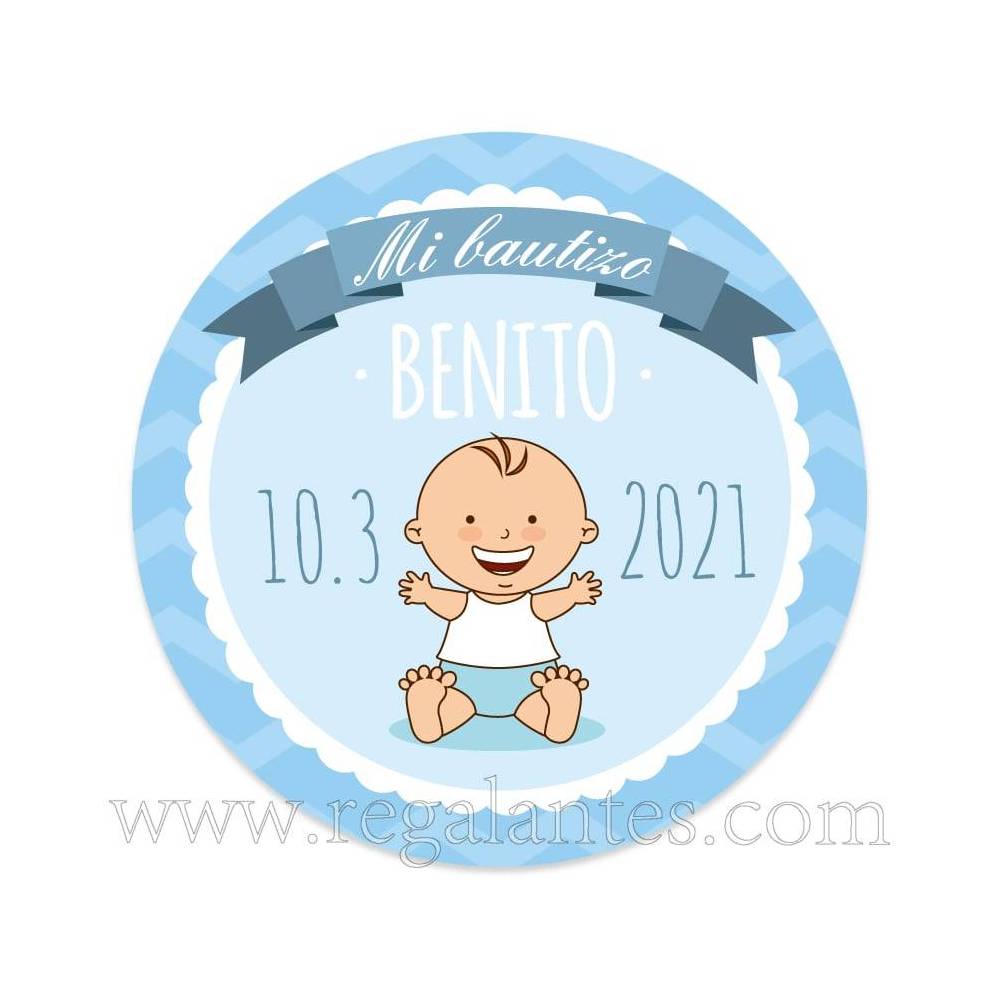 Pegatinas personalizadas para bautizo de niño - Pegatinas Y Etiquetas Personalizadas Bautizo