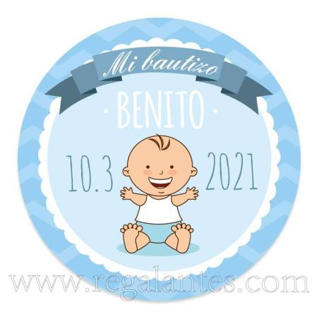 Pegatinas personalizadas para bautizo de niño - Pegatinas Y Etiquetas Personalizadas Bautizo