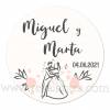 Pegatinas personalizadas para bodas con iniciales - Pegatinas Y Etiquetas Personalizadas boda