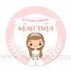 Pegatinas personalizadas de niña para comunión - Pegatinas Y Etiquetas Personalizadas Comunión