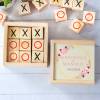Juego 3 en raya personalizado con grabación "Pink Crown" Detalles invitados boda - Juegos personalizados de boda