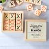 Juego 3 en raya personalizado con grabación "Play" Detalles invitados boda - Juegos personalizados de boda