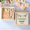 Juego 3 en raya personalizado con grabación "Guirnalda" Detalles invitados cumpleaños - Juegos personalizados de cumpleaños