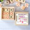 Juego 3 en raya personalizado con grabación "Unicornio" Detalles invitados cumpleaños - Juegos personalizados de cumpleaños
